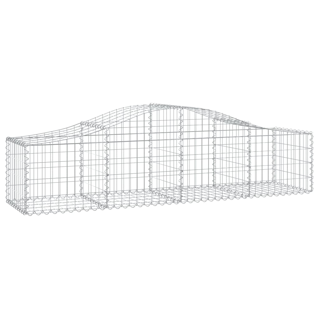 vidaXL Gabion Basket Arched Gabion Basket Planter for Flower Galvanized Iron-0