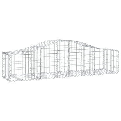vidaXL Gabion Basket Arched Gabion Basket Planter for Flower Galvanized Iron-0