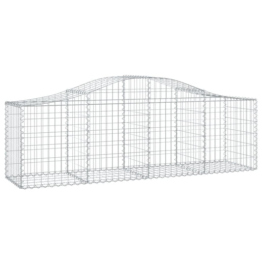 vidaXL Gabion Basket Arched Gabion Basket Planter for Flower Galvanized Iron-0