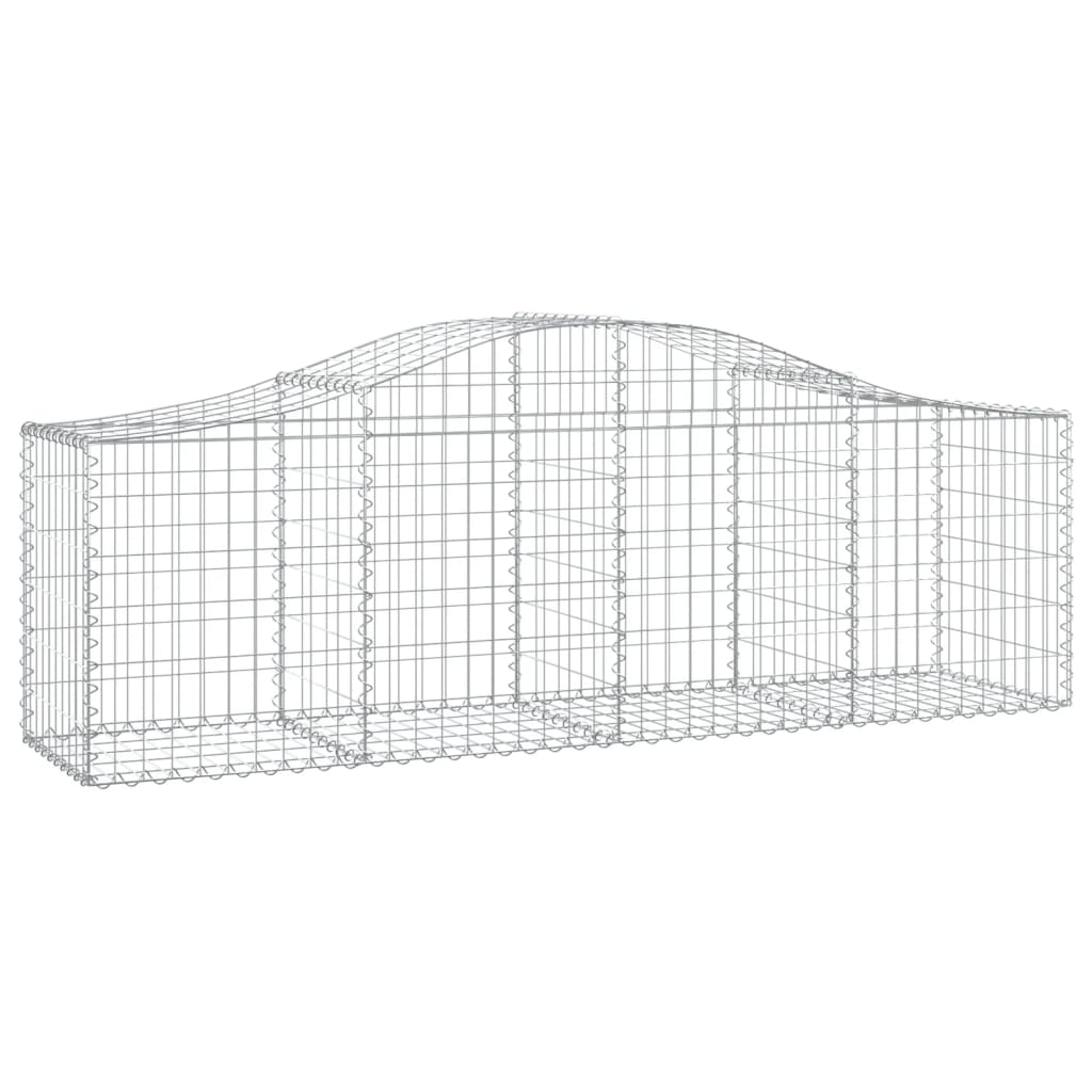 vidaXL Gabion Basket Arched Gabion Basket Planter for Flower Galvanized Iron-0
