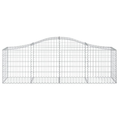 vidaXL Gabion Basket Arched Gabion Basket Planter for Flower Galvanized Iron-4