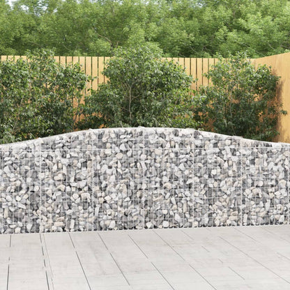 vidaXL Gabion Basket Arched Gabion Basket Planter for Flower Galvanized Iron-2