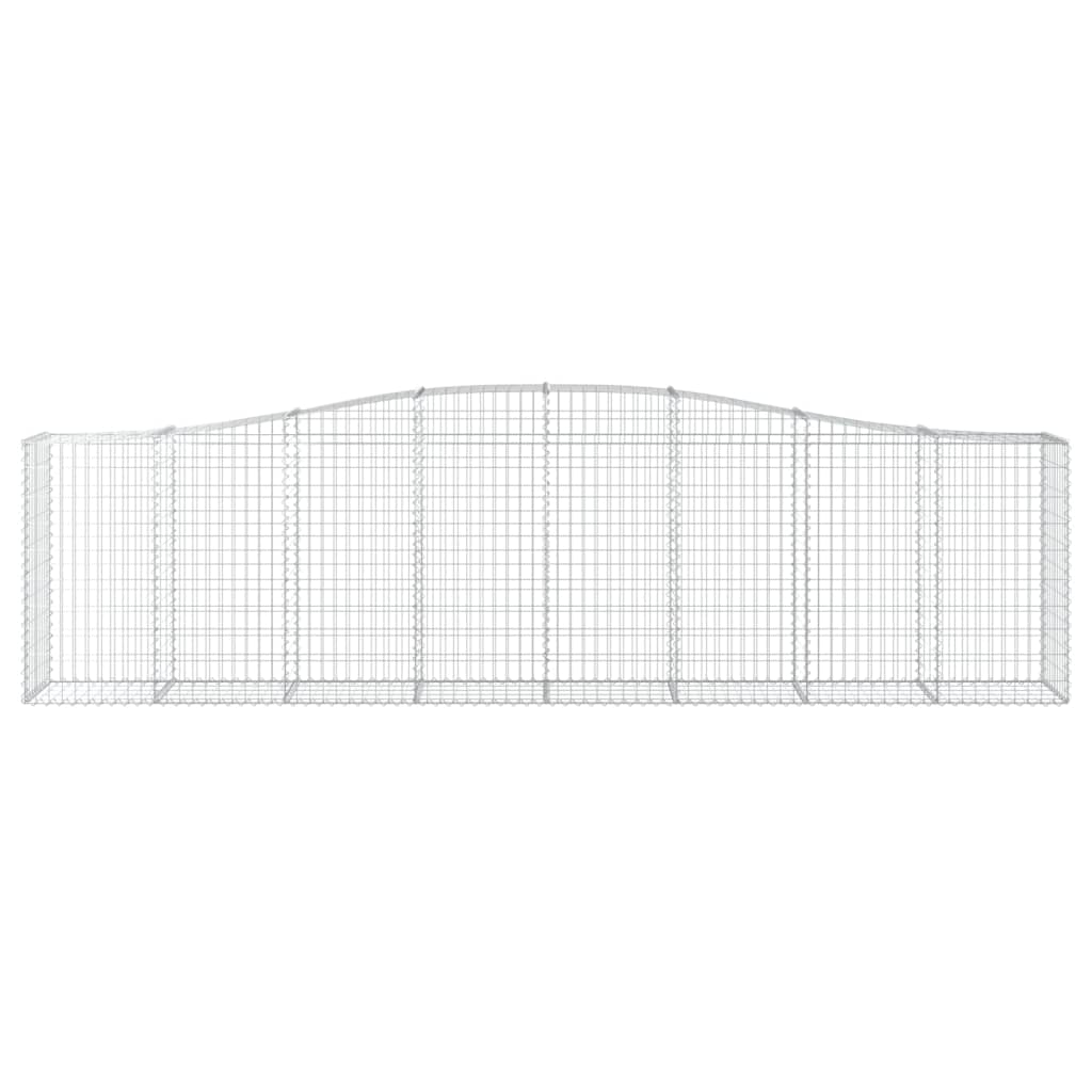 vidaXL Gabion Basket Arched Gabion Basket Planter for Flower Galvanized Iron-4