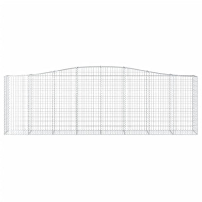 vidaXL Gabion Basket Arched Gabion Basket Planter for Flower Galvanized Iron-4
