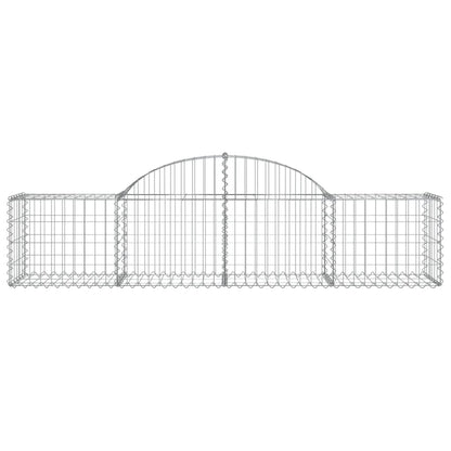 vidaXL Arched Gabion Baskets 5 pcs 78.7"x19.7"x15.7"/23.6" Galvanized Iron-4