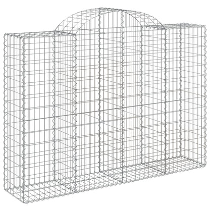 vidaXL Arched Gabion Baskets 5 pcs 78.7"x19.7"x55.1"/63" Galvanized Iron-0