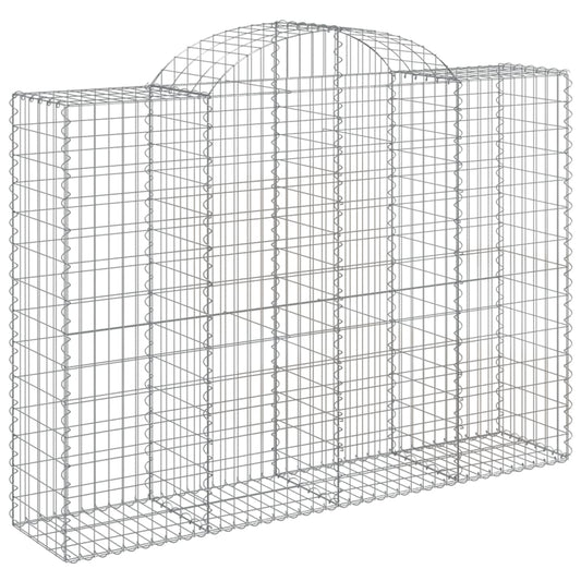 vidaXL Arched Gabion Baskets 5 pcs 78.7"x19.7"x55.1"/63" Galvanized Iron-0