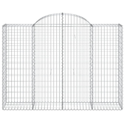 vidaXL Arched Gabion Baskets 5 pcs 78.7"x19.7"x55.1"/63" Galvanized Iron-4