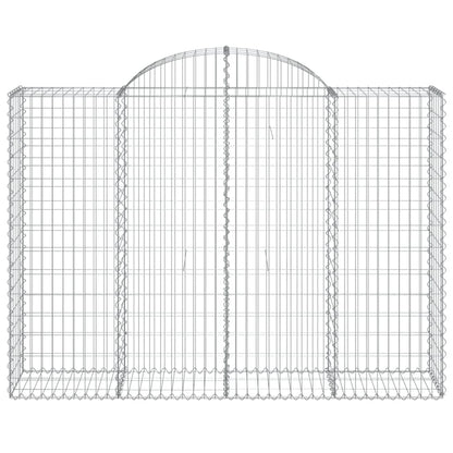 vidaXL Arched Gabion Baskets 8 pcs 78.7"x19.7"x55.1"/63" Galvanized Iron-4