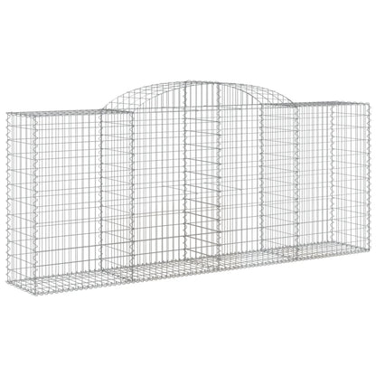 vidaXL Arched Gabion Baskets 3 pcs 118.1"x19.7"x47.2"/55.1" Galvanized Iron-0