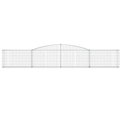 vidaXL Arched Gabion Baskets 7 pcs 157.5"x11.8"x23.6"/31.5" Galvanized Iron-4