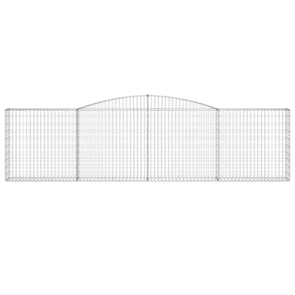 vidaXL Arched Gabion Baskets 6 pcs 157.5"x11.8"x39.4"/47.2" Galvanized Iron-4