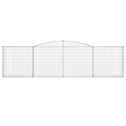 vidaXL Arched Gabion Baskets 7 pcs 157.5"x11.8"x39.4"/47.2" Galvanized Iron-4