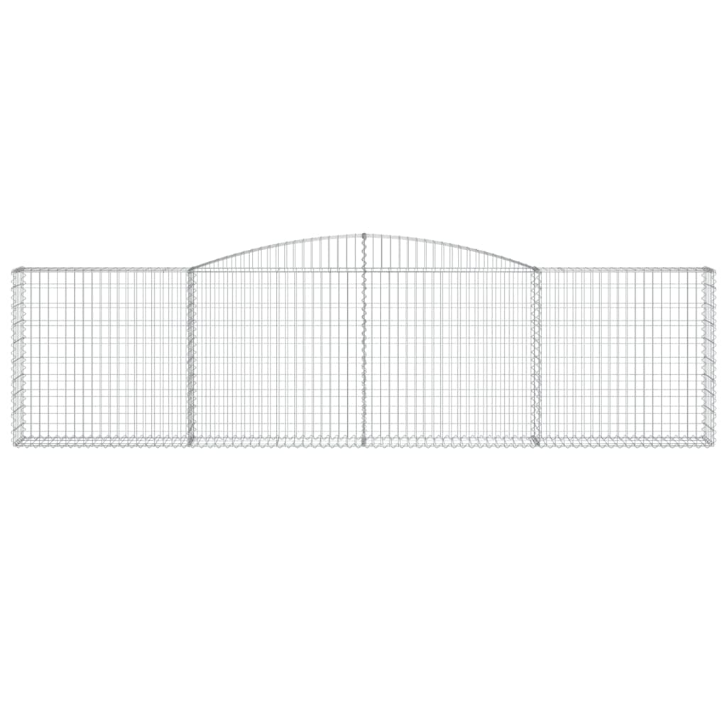 vidaXL Arched Gabion Baskets 8 pcs 157.5"x11.8"x39.4"/47.2" Galvanized Iron-4