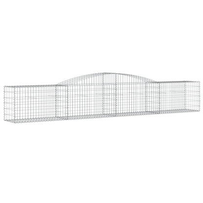 vidaXL Arched Gabion Baskets 6 pcs 157.5"x19.7"x23.6"/31.5" Galvanized Iron-0