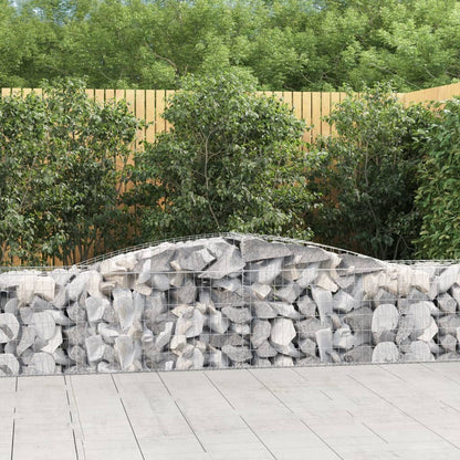 vidaXL Arched Gabion Baskets 6 pcs 157.5"x19.7"x23.6"/31.5" Galvanized Iron