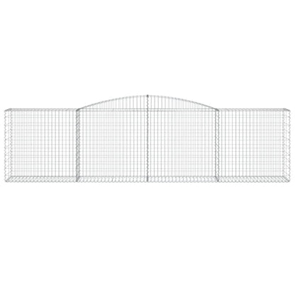 vidaXL Arched Gabion Baskets 3 pcs 157.5"x19.7"x39.4"/47.2" Galvanized Iron-4