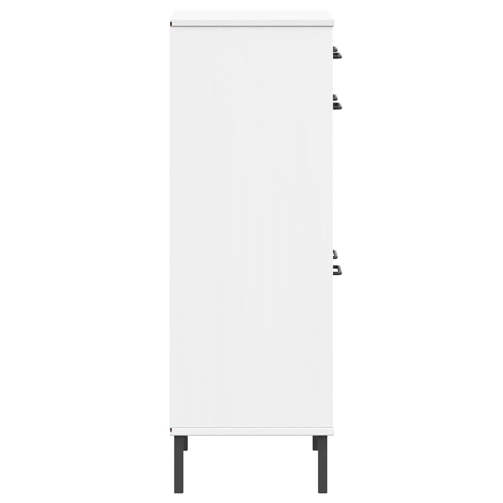 vidaXL Shoe Cabinet Hidden Shoe Organizer with 2 Flip Drawers Solid Pine Wood-3