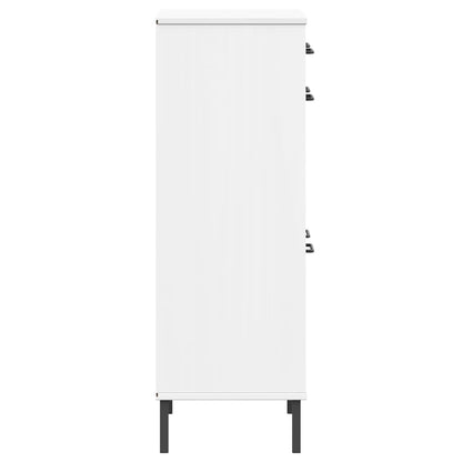 vidaXL Shoe Cabinet Hidden Shoe Organizer with 2 Flip Drawers Solid Pine Wood-3