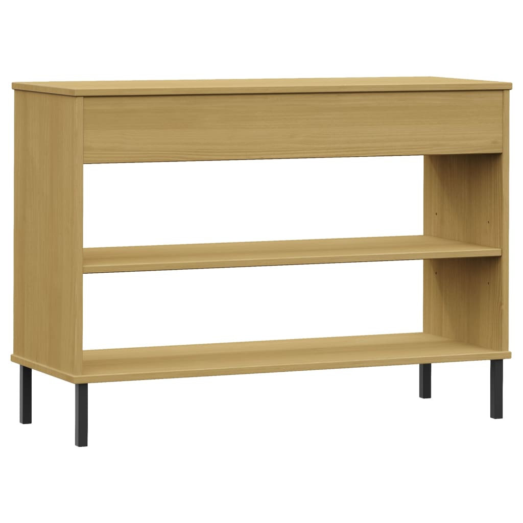 vidaXL Console Cabinet Buffet Storage with Metal Legs Solid Wood Pine OSLO-3