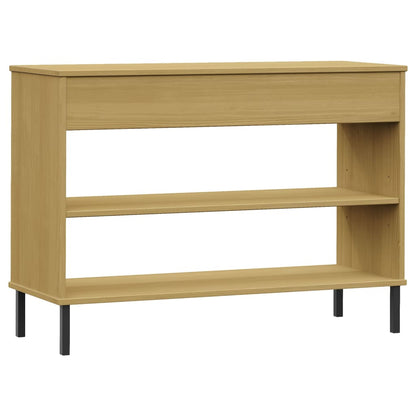 vidaXL Console Cabinet Buffet Storage with Metal Legs Solid Wood Pine OSLO-3