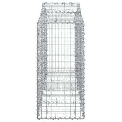 vidaXL Gabion Basket Arched Gabion Basket Planter for Flower Galvanized Iron