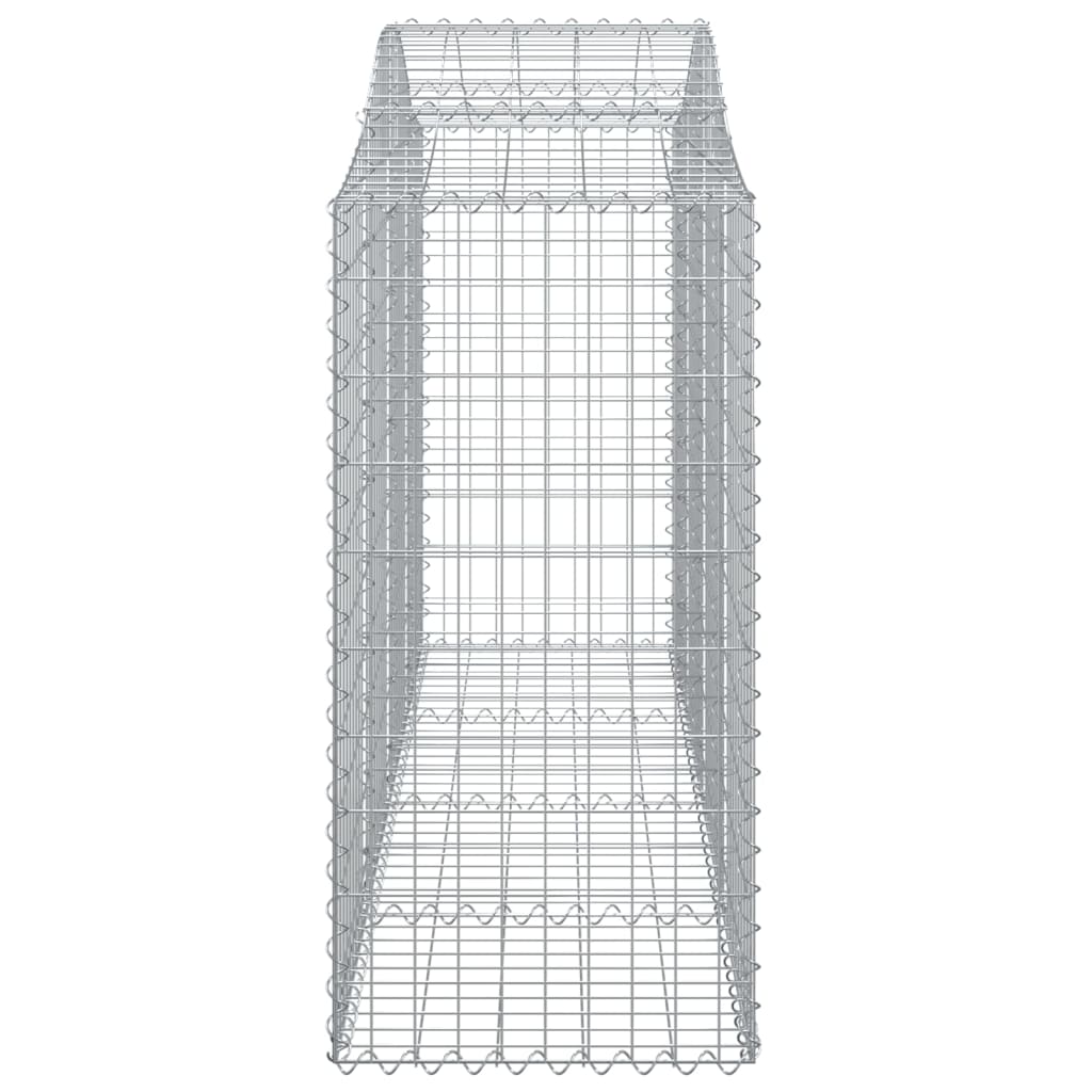 vidaXL Gabion Basket Arched Gabion Basket Planter for Flower Galvanized Iron-3