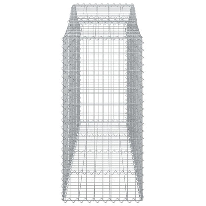 vidaXL Gabion Basket Arched Gabion Basket Planter for Flower Galvanized Iron-3