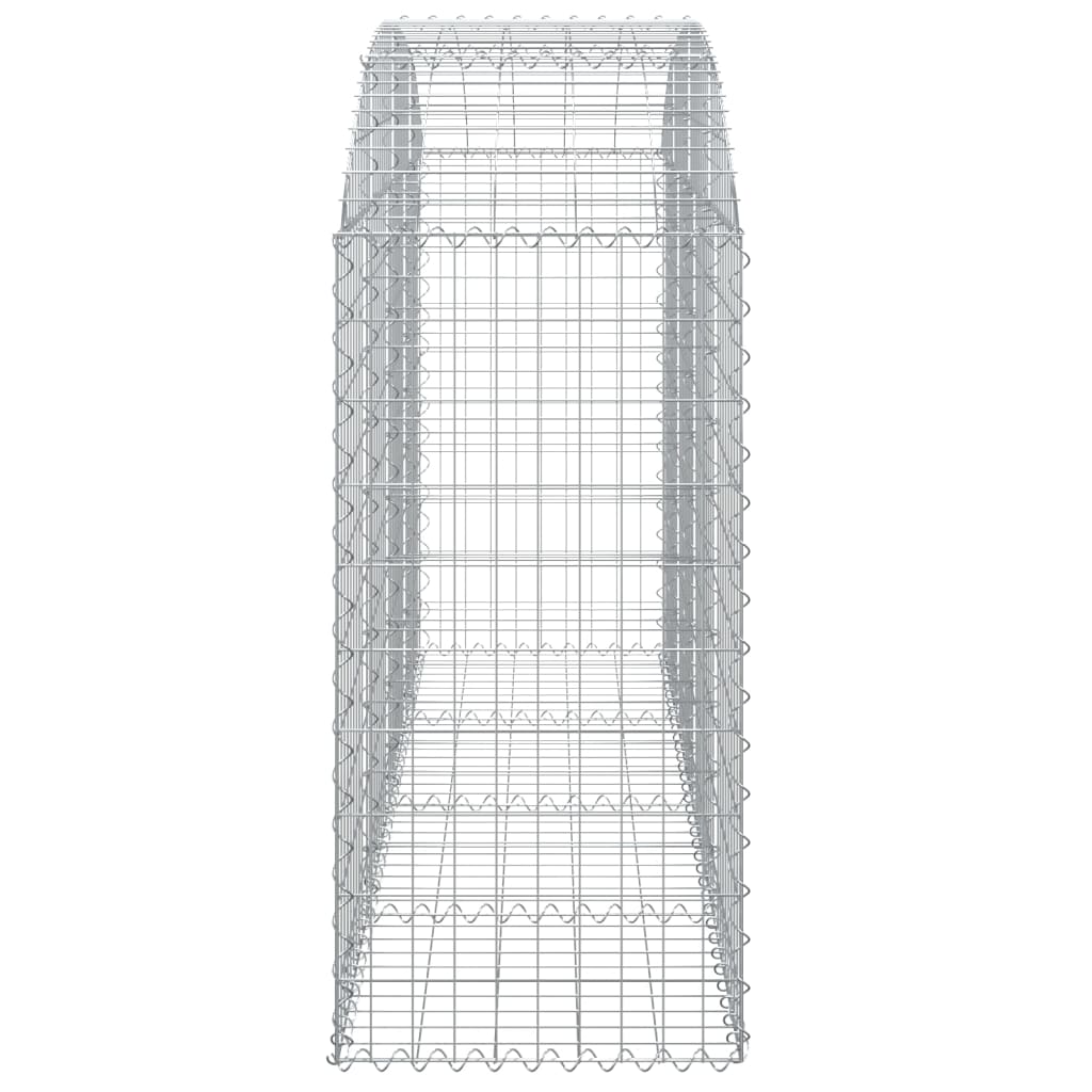 vidaXL Gabion Basket Arched Gabion Basket Planter for Flower Galvanized Iron-0