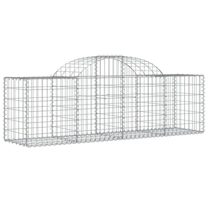 vidaXL Arched Gabion Basket 78.7"x19.7"x23.6"/31.5" Galvanized Iron-2