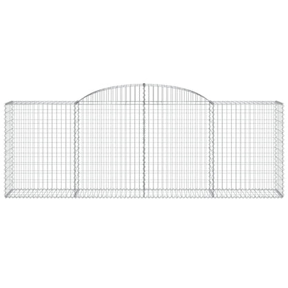 vidaXL Arched Gabion Basket 118.1"x19.7"x39.4"/47.2" Galvanized Iron-4