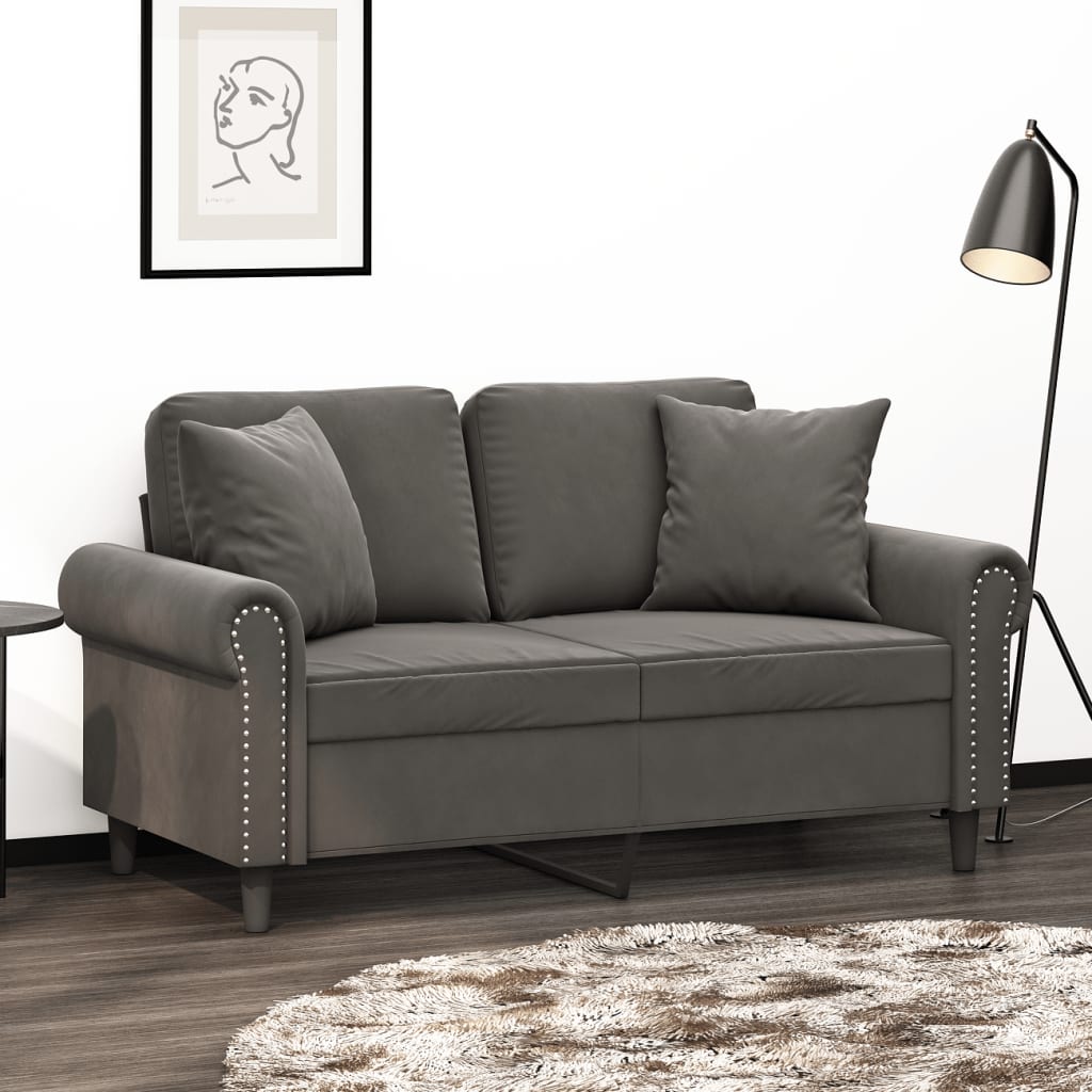 vidaXL Sofa Sectional Couch with Pillows and Cushions for Living Room Velvet-5
