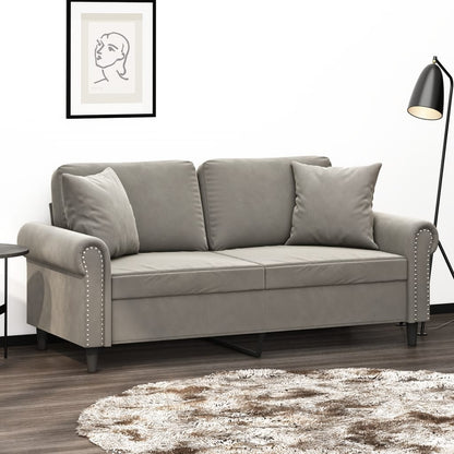 vidaXL Sofa Sectional Couch with Pillows and Cushions for Living Room Velvet-10