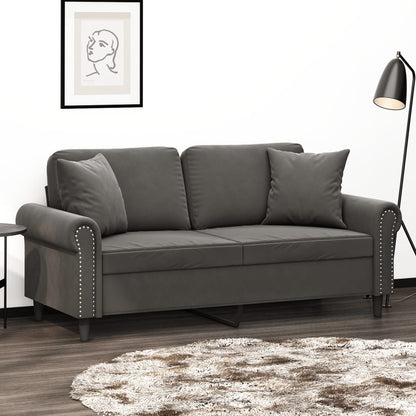 vidaXL Sofa Sectional Couch with Pillows and Cushions for Living Room Velvet-7