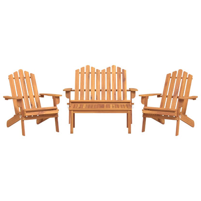 vidaXL 4 Piece Adirondack Patio Lounge Set Solid Wood Acacia-4