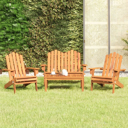 vidaXL 4 Piece Adirondack Patio Lounge Set Solid Wood Acacia-5