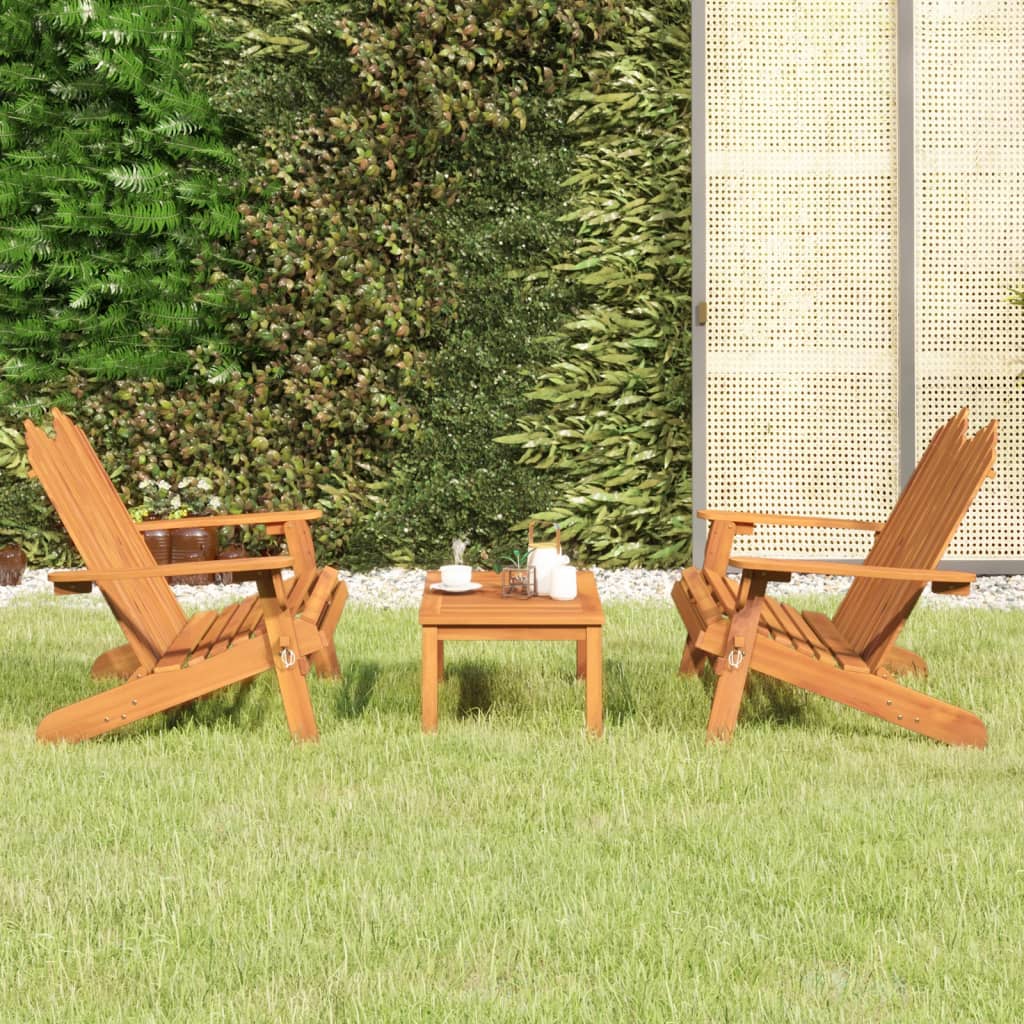 vidaXL 4 Piece Adirondack Patio Lounge Set Solid Wood Acacia-6