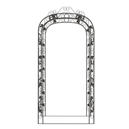 vidaXL Garden Arch Black 45.7"x17.7"x94.5" Steel-2