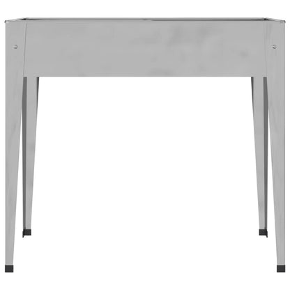 vidaXL Garden Planters 2 pcs Galvanized Steel-4