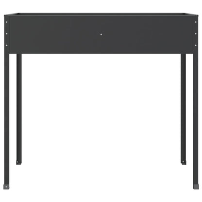 vidaXL Garden Planters 2 pcs Anthracite Galvanized Steel-4