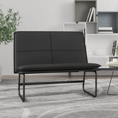 vidaXL Bench Black 39.4"x29.5"x29.9" Faux Leather-0