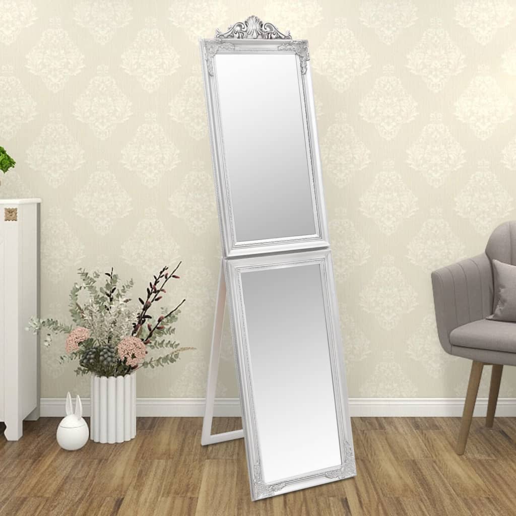 vidaXL Free-Standing Mirror Full Lenth Floor Mirror with Stand for Hallway-11