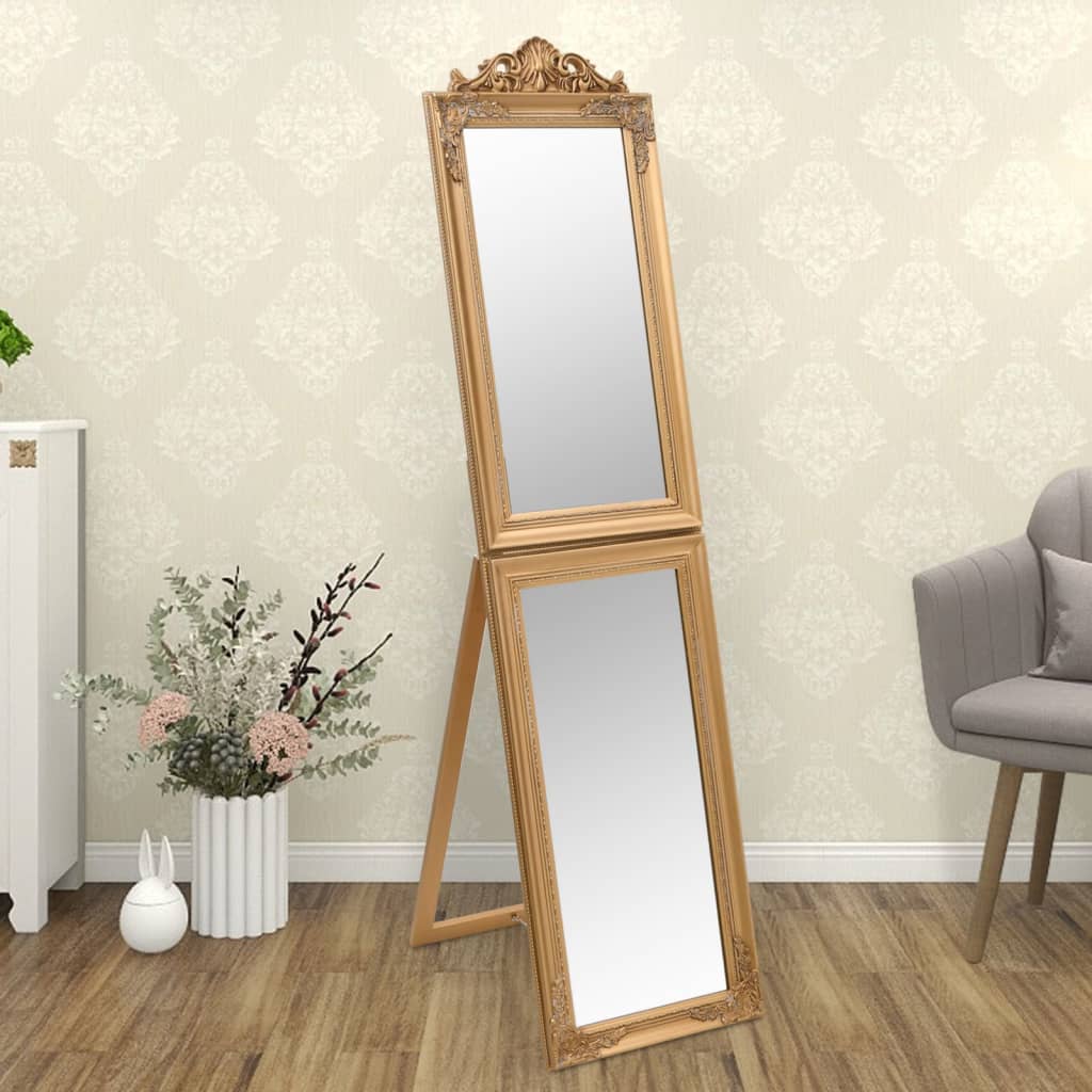 vidaXL Free-Standing Mirror Full Lenth Floor Mirror with Stand for Hallway-9