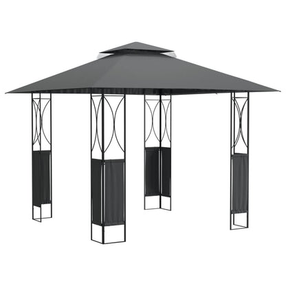 vidaXL Gazebo Outdoor Patio Sun Shelter Canopy with Roof Anthracite Steel-0