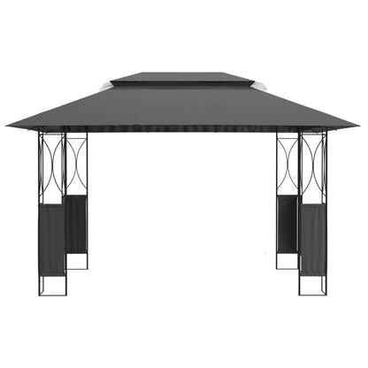 vidaXL Gazebo Outdoor Patio Sun Shelter Canopy with Roof Anthracite Steel-1