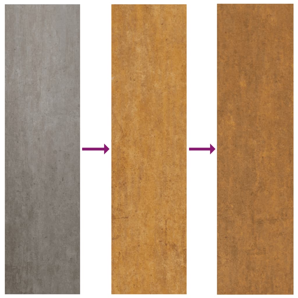 vidaXL Patio Wall Decoration 41.3"x21.7" Corten Steel Leaf Design-4