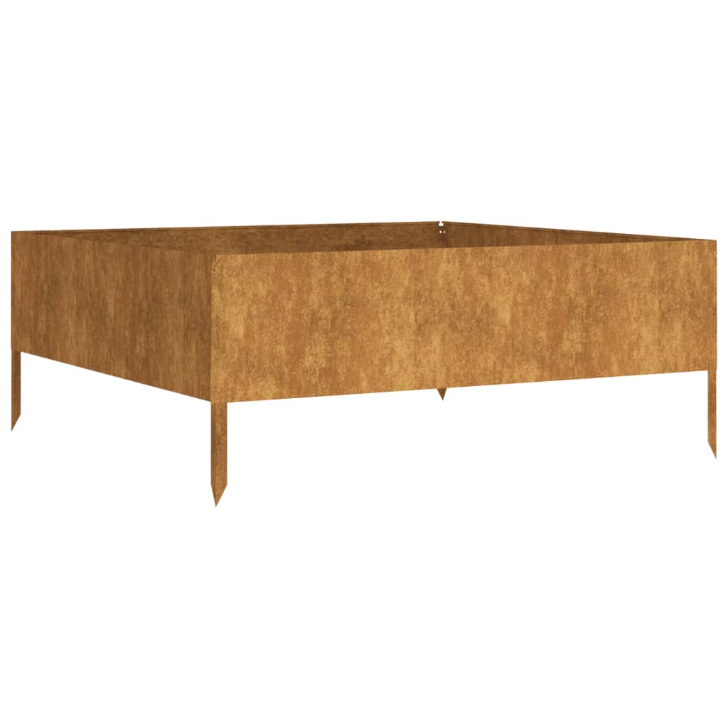 vidaXL Garden Raised Bed 39.4"x39.4"x16.1" Corten Steel-3