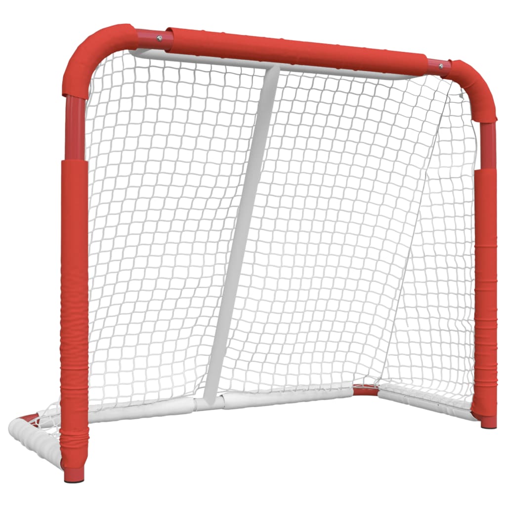 vidaXL Hockey Goal Field Hockey Goal Hockey Equipment Red and White Polyester-1