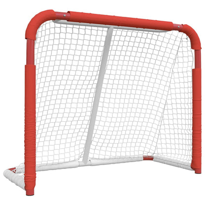 vidaXL Hockey Goal Field Hockey Goal Hockey Equipment Red and White Polyester-1