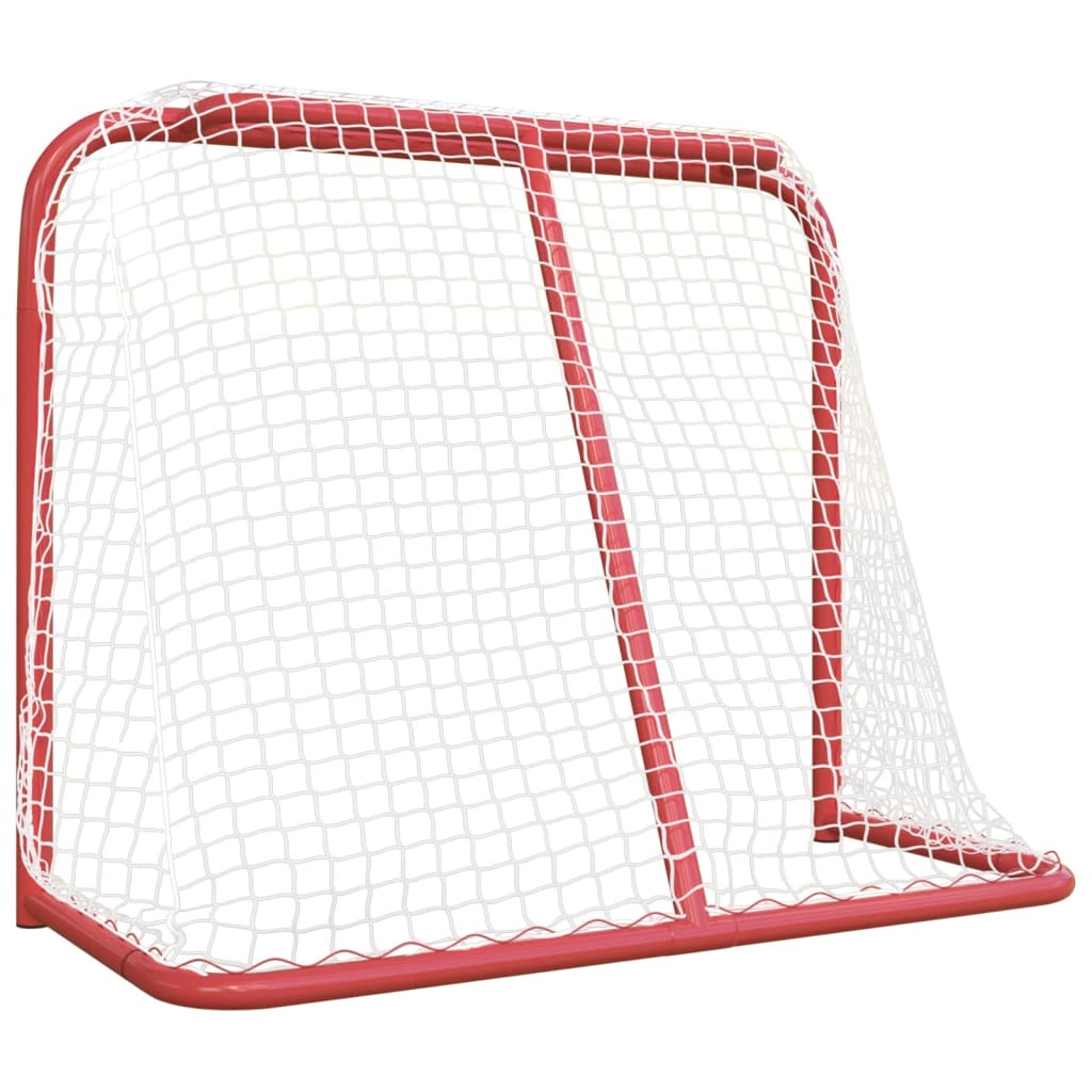 vidaXL Hockey Goal Field Hockey Goal Hockey Equipment Red and White Polyester-4